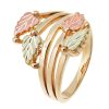Mt Rushmore Black Hills Gold Four Leafed Women's BH Gold Wrap Around Ring - G 1685 - Image 2