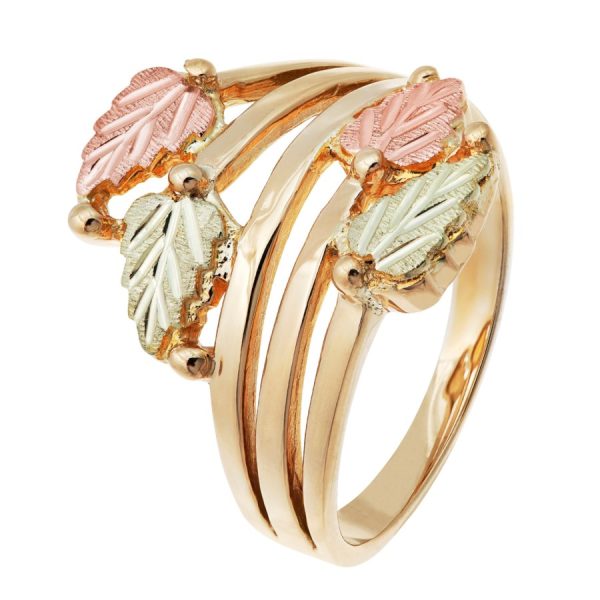 Mt Rushmore Black Hills Gold Four Leafed Women's BH Gold Wrap Around Ring - G 1685 - Image 2