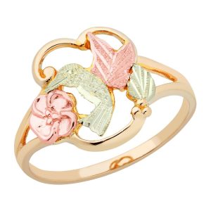 Landstrom's Original Black Hills Gold Hummingbird Ring - G L02734