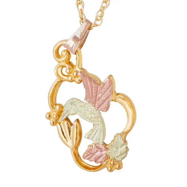 Landstrom's Original Black Hills Gold Hummingbird Pendant - G L03533