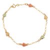 Landstrom's Original Black Hills Gold Blooming Roses Bracelet - G LP720
