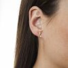 Mt Rushmore Black Hills Gold Leaf & Vine Earrings - G 3168 - Image 2