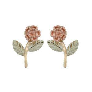 Black Hills Gold by TRJ Rose with Stem Post Earrings - G C50434
