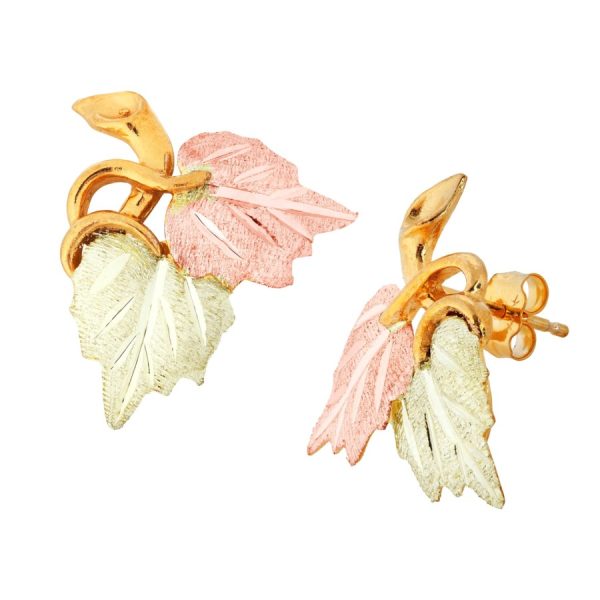Landstrom’s Original Black Hills Gold Vine Branch Earrings - G LER3610P