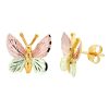 Mt Rushmore Black Hills Gold Butterfly Post Earrings - G 348