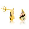 Mt Rushmore Black Hills Gold on Black Onyx Teardrop Earrings - G 3021OX - Image 2