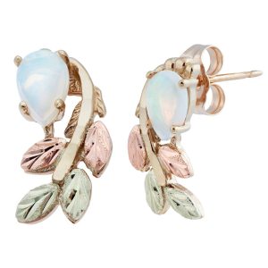 Black Hills Gold by TRJ Pear Opal with Cascading Leaves Post Earring - G C5966L-CB
