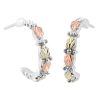 Mt Rushmore Black Hills Gold on Silver Semi-Hoop Earrings - MR309