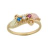 Mt Rushmore Black Hills Gold Family Jewelry Ring with 2-4, 2.5mm Genuine Birthstones - G 904-GN