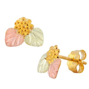 Landstrom’s Original Black Hills Gold Petite Grape Cluster Earrings - G LB1219P