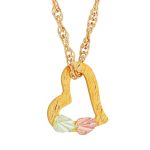 Landstrom's Original Black Hills Gold Petite Floating Heart Pendant - G LE379/18