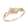 Landstrom’s Original Black Hills Gold Freeform Dual Leaves Ring - G LLR254