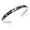 Mt Rushmore Black Hills Gold on Silver Antiqued Bangle Bracelet - MR8367