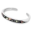 Mt Rushmore Black Hills Gold on Silver Antiqued Bangle Bracelet - MR8367 - Image 3