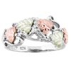 Black Hills Gold on Silver by TRJ Intricate Flowing Vines Ring – MRC1224-GS