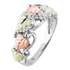 Black Hills Gold on Silver by TRJ Intricate Flowing Vines Ring – MRC1224-GS - Image 2