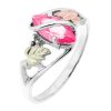 Black Hills Gold on Silver by TRJ Marquise Pink Cubic Zirconia Ring – MRC4351/P-GS - Image 2