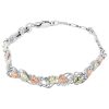 Black Hills Gold on Silver by TRJ Ribbon Link Bracelet - MRC8297-7-GS