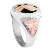 Landstrom’s Original Black Hills Gold on Silver Eagle and Onyx Ring - MRL02402 - Image 2