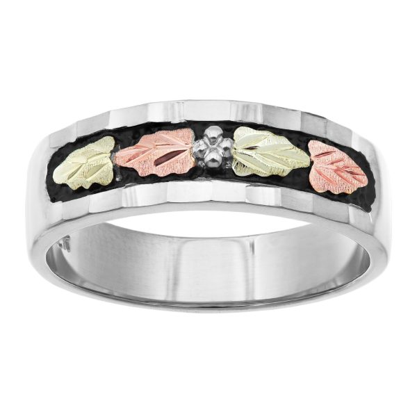 Landstrom’s Original Black Hills Gold on Silver Antiqued Ring - MRLLR3037