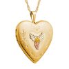 Mt Rushmore Black Hills Gold Heart Locket Pendant - G 20323