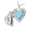 Mt Rushmore Black Hills Gold on Silver Heart Locket Pendant - MR20323 - Image 2