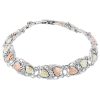 Black Hills Gold on Silver by TRJ Coiling Vines Bracelet - MRC8221-GS