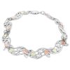 Black Hills Gold on Silver by TRJ Freeform Ribbon Bracelet - MRC8268-GS