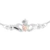 Black Hills Gold on Silver by TRJ Claddagh Ankle Bracelet - MRC8312-AK-GS - Image 2