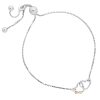 Landstrom’s Original Black Hills Gold on Silver Double Heart Bolo Bracelet - MRLBR3095