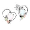 Landstrom’s Original Black Hills Gold on Silver Opal Heart Earrings - MRLER628P - Image 2