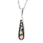 Landstrom’s Original Black Hills Gold on Silver Antiqued Teardrop Pendant - MRLPE1708