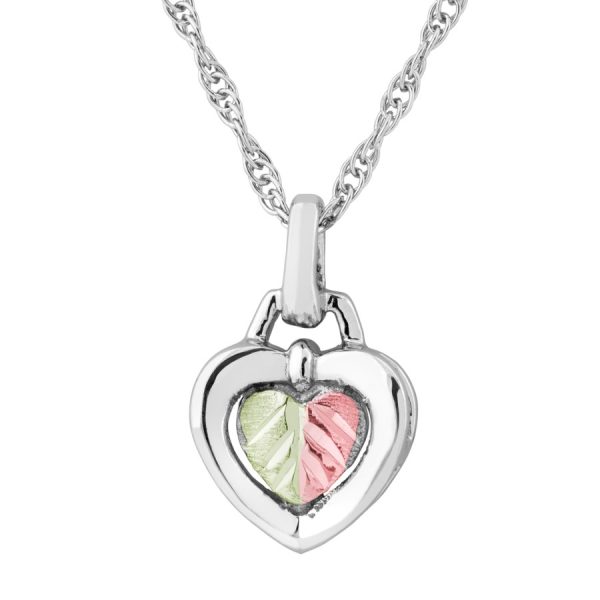Landstrom’s Original Black Hills Gold on Silver Dual Toned Heart Pendant - MRLPE20539