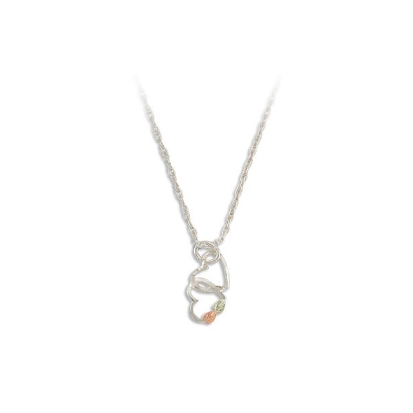 Landstrom’s Original Black Hills Gold on Silver Inter-locking Heart Pendant - MRLPE3101