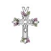 Black Hills Gold on Silver by TRJ Family Jewelry Open Cross Pendant with 1-7, 3mm Genuine Birthstones - MRC2966-GN - Image 5