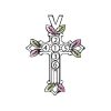 Black Hills Gold on Silver by TRJ Family Jewelry Open Cross Pendant with 1-7, 3mm Genuine Birthstones - MRC2966-GN - Image 7