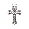 Black Hills Gold on Silver by TRJ Family Jewelry Open Cross Pendant with 1-7, 3mm Genuine Birthstones - MRC2966-GN - Image 8