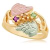 Mt Rushmore Black Hills Gold Family Jewelry Channel Ring with 2-5, 2.5mm Synthetic Birthstones - G SD942-SY