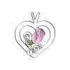 Landstrom’s Original Black Hills Gold Family Jewelry Rose in Heart Pendant with 1-6, 2.5mm Synthetic Birthstones - G L03593-SY - Image 8