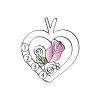 Landstrom’s Original Black Hills Gold Family Jewelry Rose in Heart Pendant with 1-6, 2.5mm Synthetic Birthstones - G L03593-SY - Image 5
