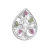 Mt Rushmore Black Hills Gold on Silver Family Jewelry Family Tree Pendant with 2-8, 3mm Synthetic Birthstones - MR20345-SY - Image 8