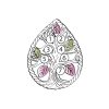 Mt Rushmore Black Hills Gold on Silver Family Jewelry Family Tree Pendant with 2-8, 3mm Synthetic Birthstones - MR20345-SY - Image 4