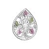 Mt Rushmore Black Hills Gold on Silver Family Jewelry Family Tree Pendant with 2-8, 3mm Synthetic Birthstones - MR20345-SY - Image 3