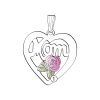 Landstrom’s Original Black Hills Gold on Silver Family Jewelry "Mom" Rose Heart Pendant with 1-6, 2.5mm Synthetic Birthstones - MRLPE518-SY - Image 8