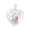 Landstrom’s Original Black Hills Gold on Silver Family Jewelry "Mom" Rose Heart Pendant with 1-6, 2.5mm Synthetic Birthstones - MRLPE518-SY - Image 7