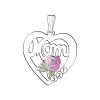 Landstrom’s Original Black Hills Gold on Silver Family Jewelry "Mom" Rose Heart Pendant with 1-6, 2.5mm Synthetic Birthstones - MRLPE518-SY - Image 6
