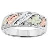 Black Hills White Gold by TRJ Triple Diamond Men's Wedding Ring - WGC1807D3