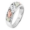 Black Hills White Gold by TRJ Triple Diamond Men's Wedding Ring - WGC1807D3 - Image 2