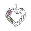 Black Hills Gold by TRJ Family Jewelry Heart Pendant with 1-6, 2.5mm Synthetic Birthstones - G C2662-SY - Image 6