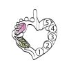 Black Hills Gold by TRJ Family Jewelry Heart Pendant with 1-6, 2.5mm Synthetic Birthstones - G C2662-SY - Image 4